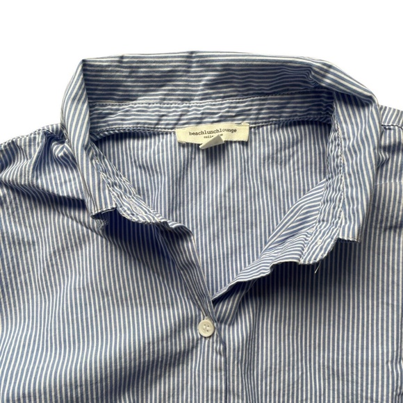 Beachlunchlounge‎ Striped  Button-up Long Sleeve Collared Shirt - Picture 2 of 3